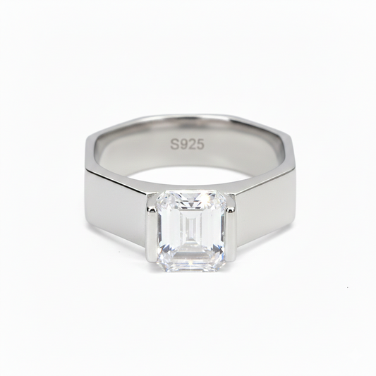 Galactic Meteorite Notched Ring for Him