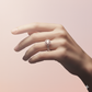 Silver Solitaire Crown Ring