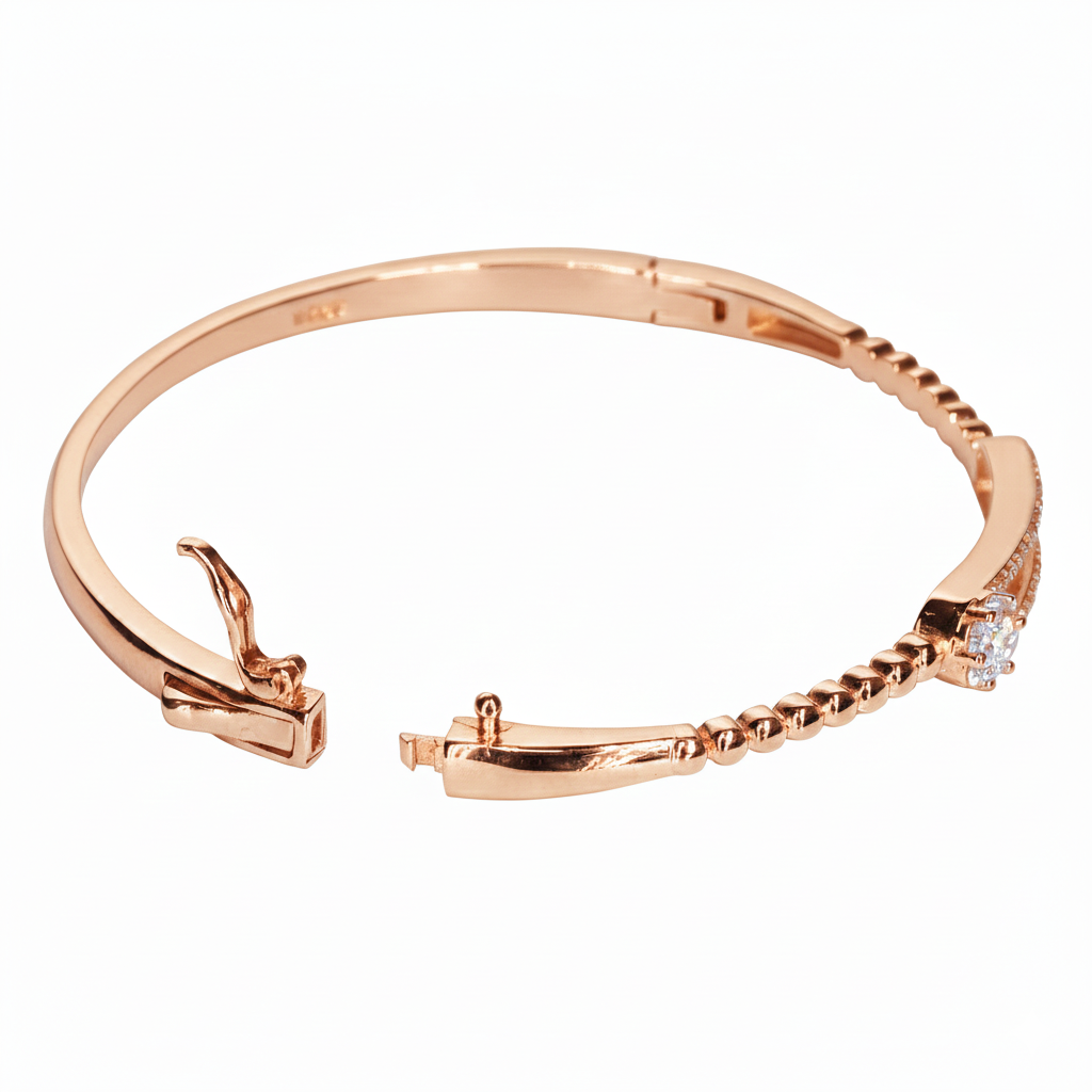 Rose Gold Starlight Aura Bangle Bracelet For her