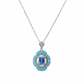 Silver Santorini sunset Turquoise Blue Luminous Pendant