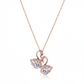 Rose Gold Eternal Love Swan Pendant