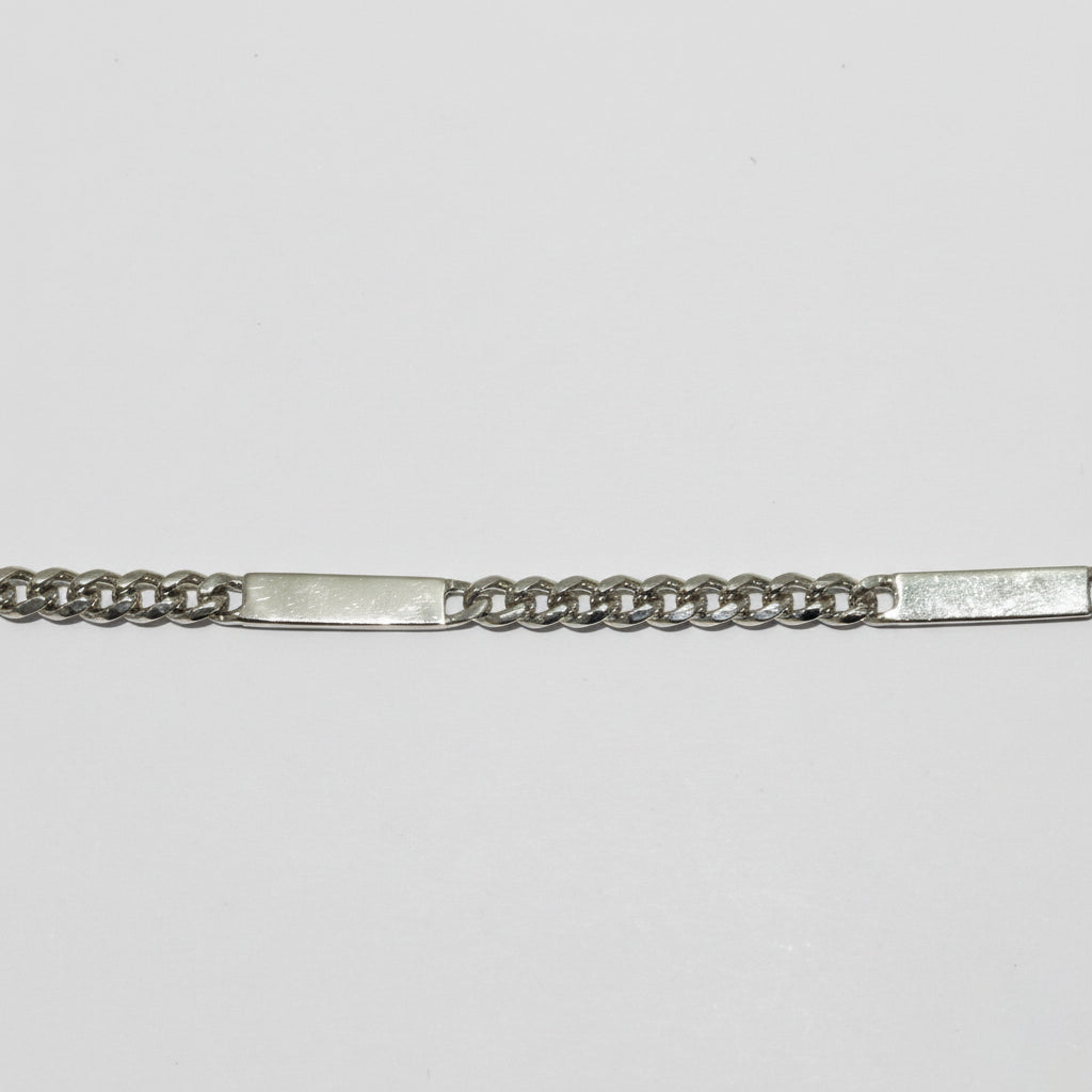 Silver Modern Hybrid Bar Chain For Him