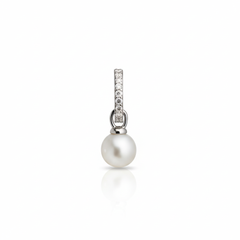 Silver Classy Earrings with Pearl Drop
