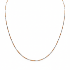 Rose Gold Two-Tone Dainty Snake Chain For Her