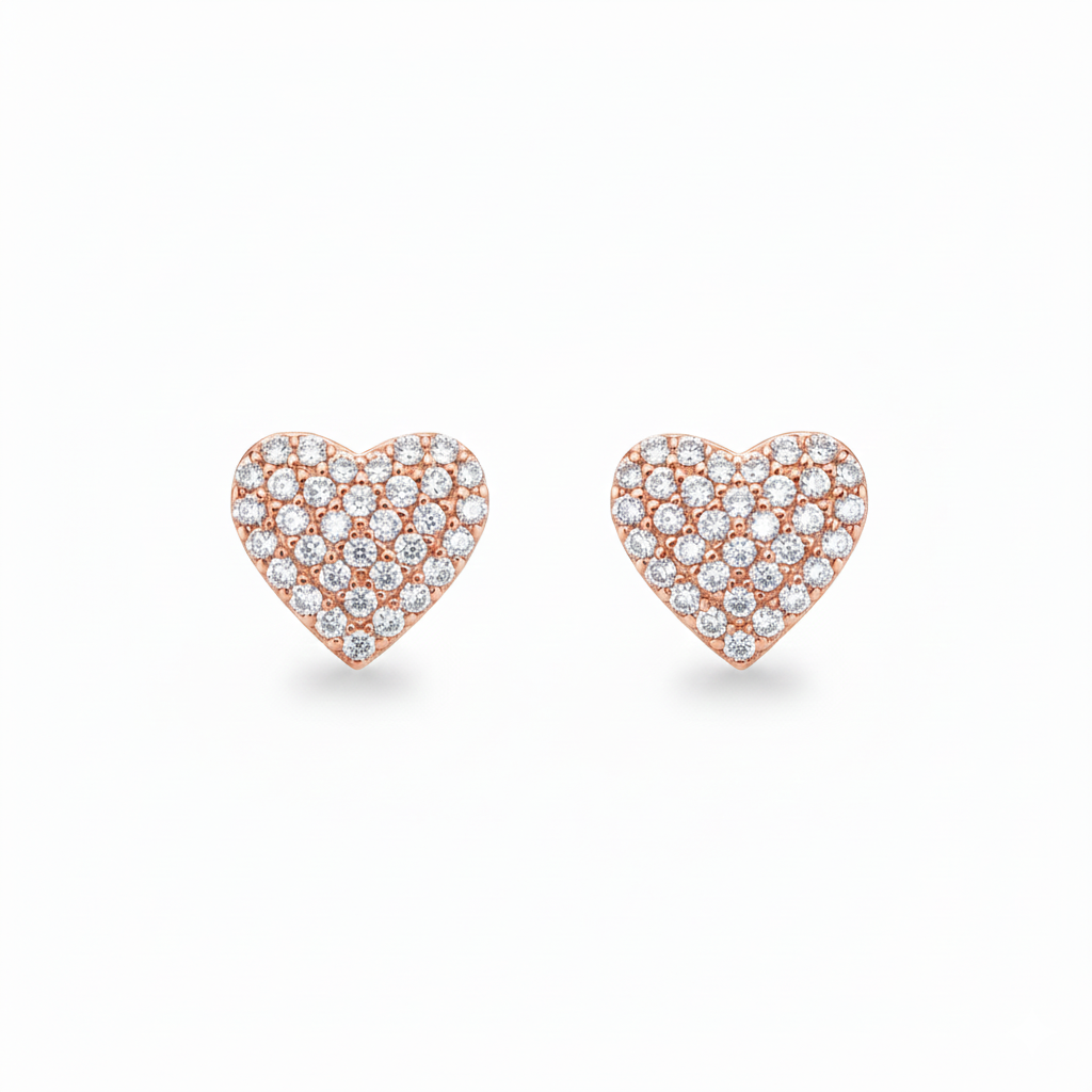 Rose Gold Celestian Heart Double Layer Set