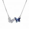 Silver Sparkling Dual Butterfly Pendant