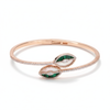 Rose Gold Malachite Wrap Bracelet For Her