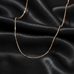 Silver Premium Rose Gold Box chain For her