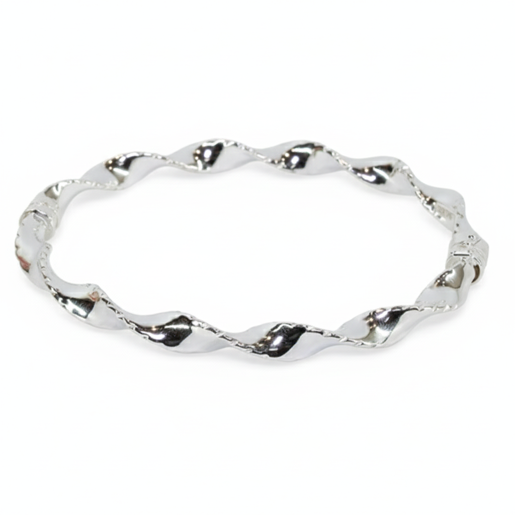 Silver Serpentine Twist Bracelet