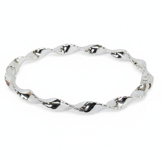 Silver Serpentine Twist Bracelet