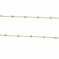 Rose gold with cut design balls anklet for her