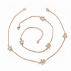Rose gold Flower and Star Anklet