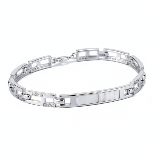 Silver Lumina Modern Bracelet For Him
