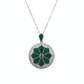 Silver Green Sparkle Pendant