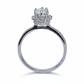 Silver Solitaire Crown Ring