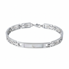 Silver Mother Of Pearl Geometric Bracelet for Him