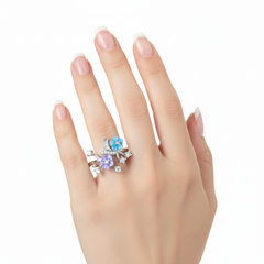 Silver Enchanted Garden Bloom ring for her