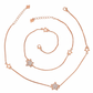 Silver Rose gold star Anklet for her