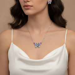 Silver Italian Fancy Butterfly set