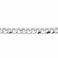 Silver Curb Interlock Chain For Him