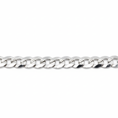 Silver Curb Interlock Chain For Him
