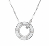 Silver Screw Detail Circle Pendant