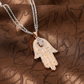 Rose gold Hamsa hand necklace Pendant