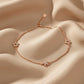 Rose gold Flower and Star Anklet