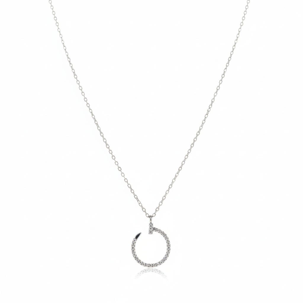 Silver Nail Hook Chain pendant For her