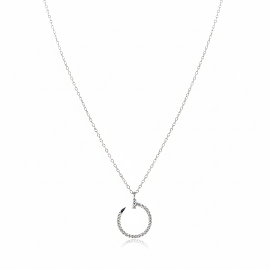 Silver Nail Hook Chain pendant For her