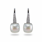 Silver White mother of Pearl French Hook earrings