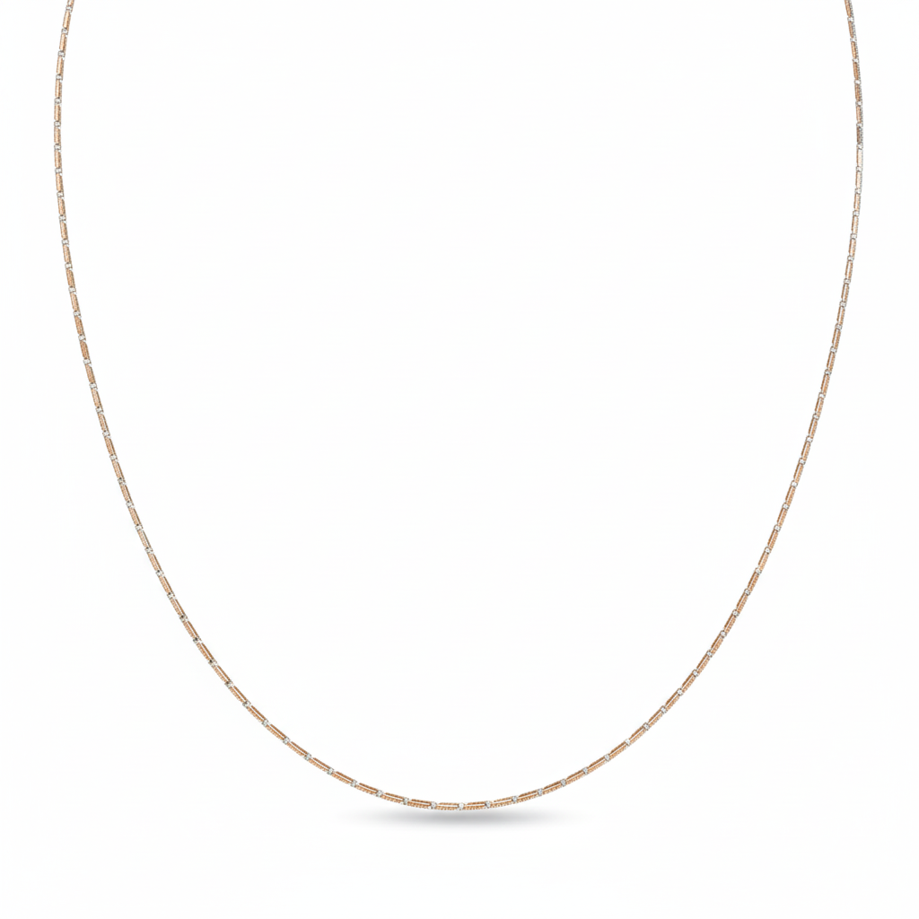 Silver Premium rose gold Delicate Two tone Snake chain for her