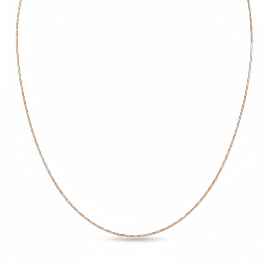 Silver Premium rose gold Delicate Two tone Snake chain for her