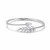 Silver Sparkling Laurel Leaf Bracelet For Her