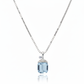 Silver Blue Lantern Crystal Pendant