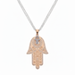 Rose gold Hamsa hand necklace Pendant