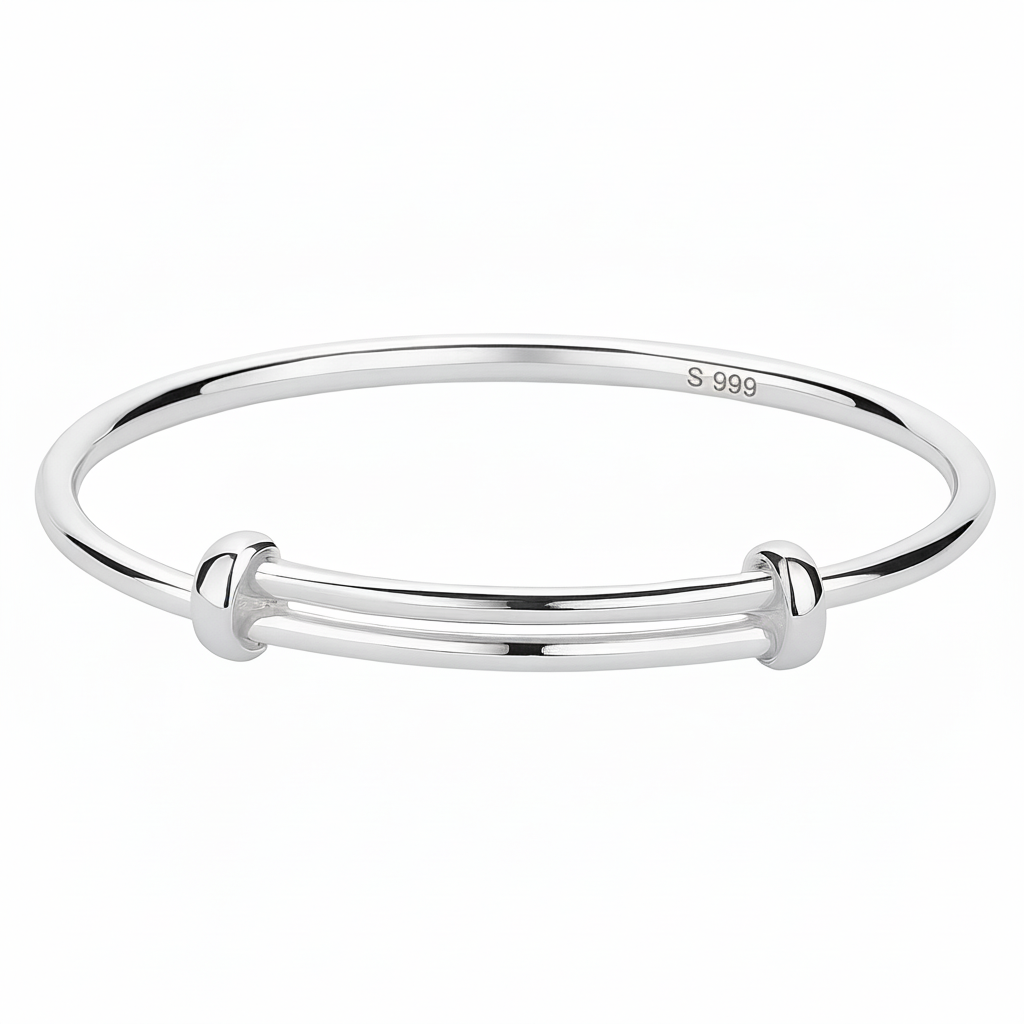 Silver Classic 999 Hand Bracelet For Baby