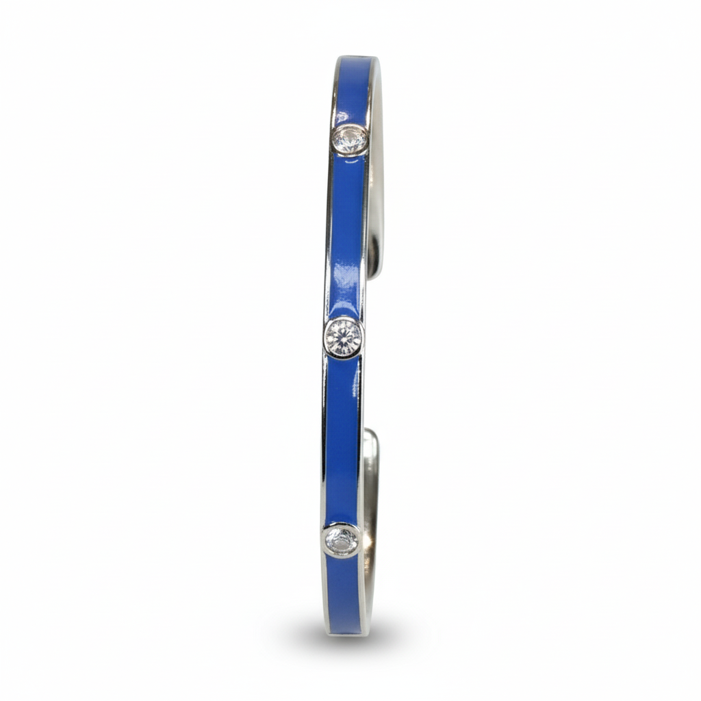Silver Nautical Stream Blue Bracelet For Her