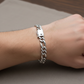 925 Silver Men's Classic figaro link chain Bracelet