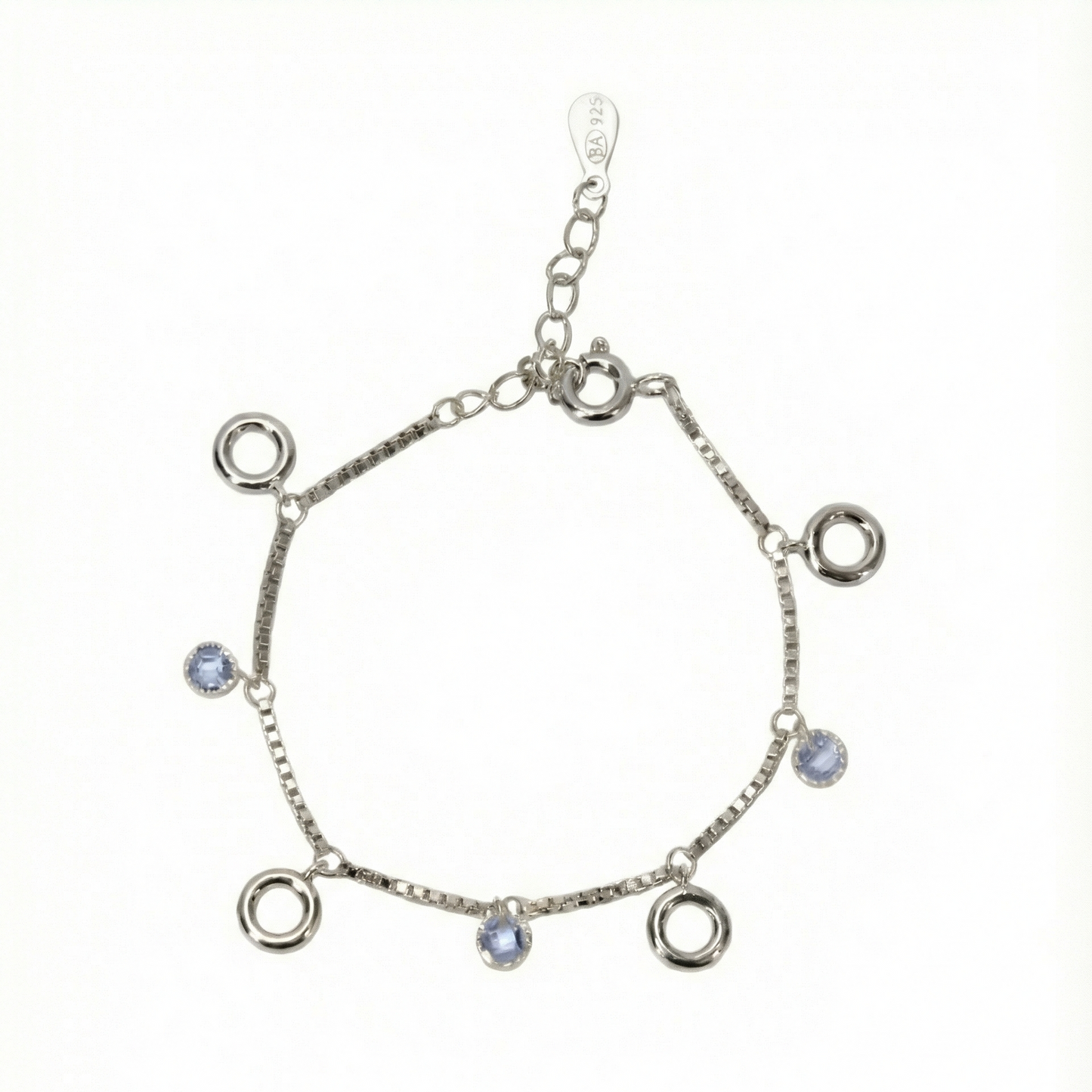 Silver Kids Charming Bracelet