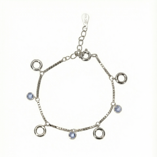 Silver Kids Charming Bracelet
