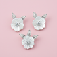 Silver MOP Blooming flower leaf Pendant Set