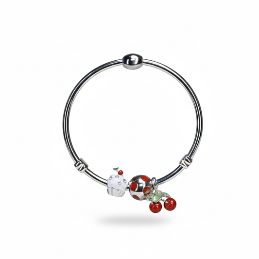 Silver Sweet Treats Charms Openable Bracelet for her