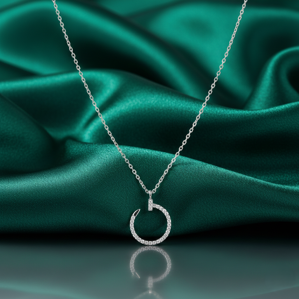 Silver Nail Hook Chain pendant For her