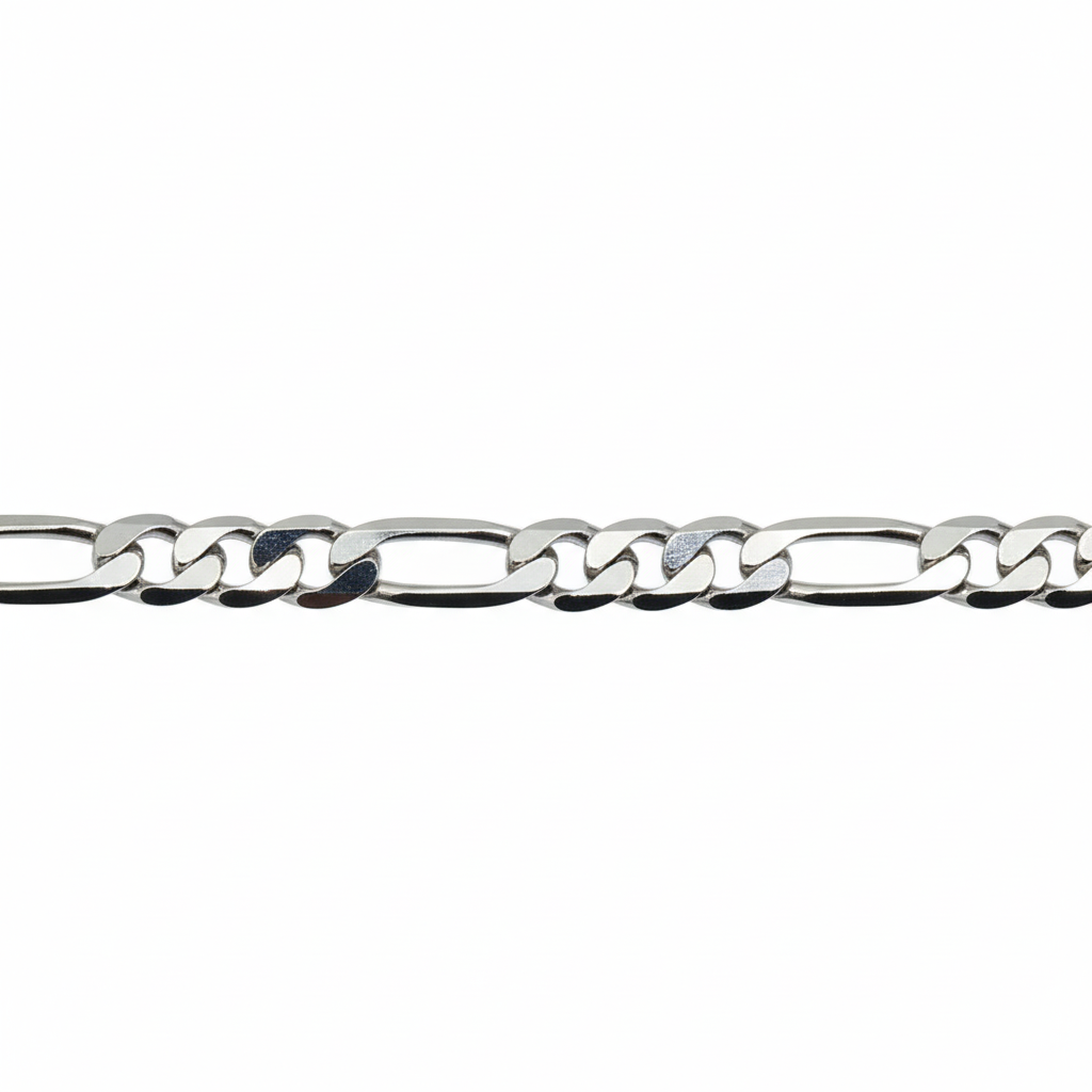 Silver Classic Figaro Chain For Him