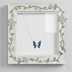 Silver Enchanted Butterfly Wing Necklace