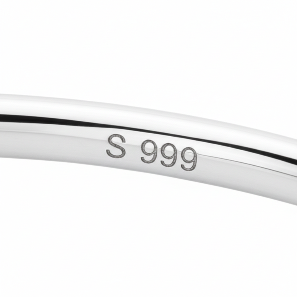 999 Pure Silver Auspicious Om Engraved Adjustable Baby Bracelet