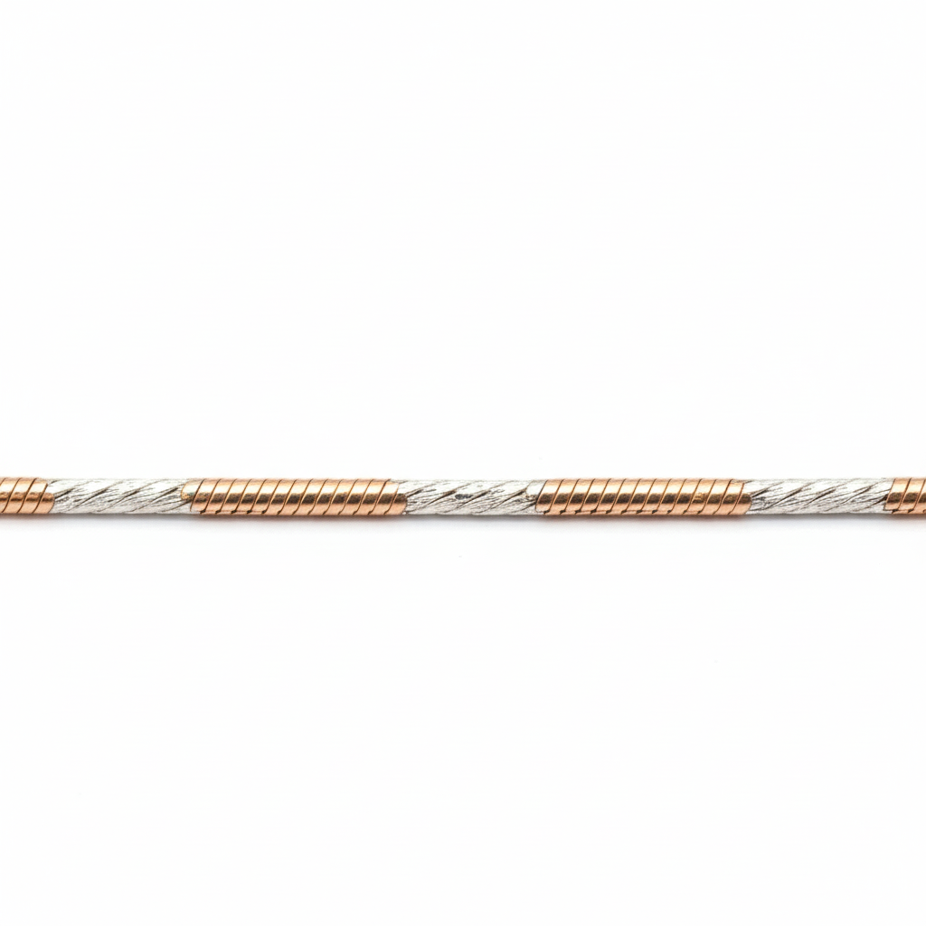 Rose Gold Two-Tone Dainty Snake Chain For Her