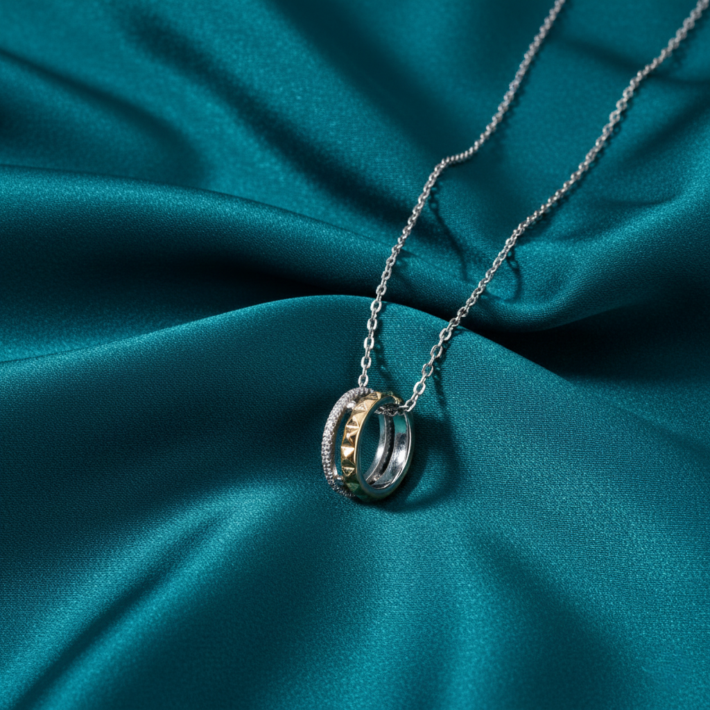 Silver Trinity Ring Pendant For Her