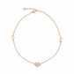Silver Rose gold star Anklet for her